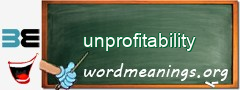 WordMeaning blackboard for unprofitability